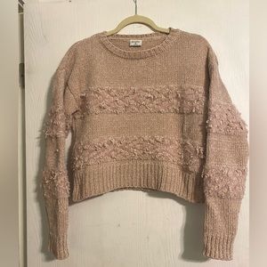 Cotton Candy Sweater • blush chunky cropped sweater